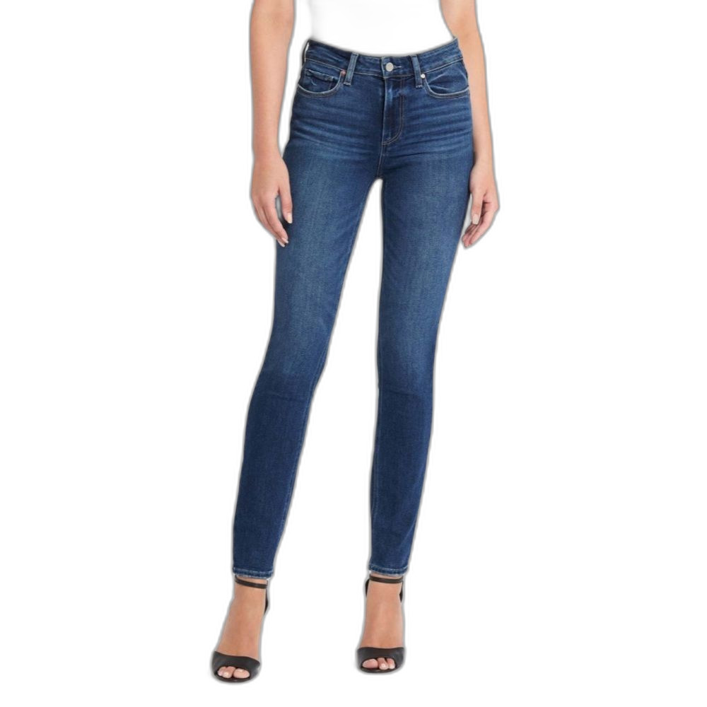 Paige Hoxton Womens Dark Blue Denim High-Rise Ultra Skinny Jeans Size 28 Petite